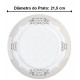 Prato Sobremesa 21,5cm Versa Perola Porcelana Germer